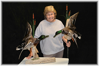 Denise Christian with Mallard Mounts